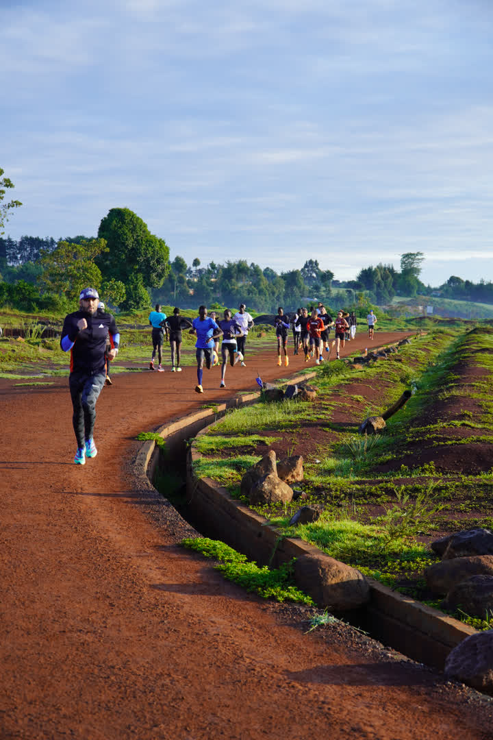 Runners on the training track in Iten